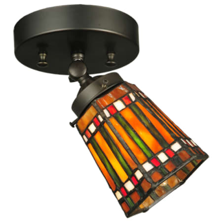 Meyda Tiffany Prairie Corn 5" Wide Semi-Flush Ceiling Fixture Timeless Bronze