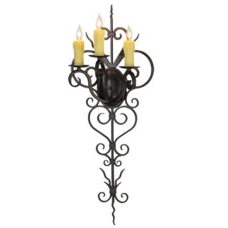 Meyda Tiffany Kenna 3 Light 36" Tall Wall Sconce Gilded Tobacco