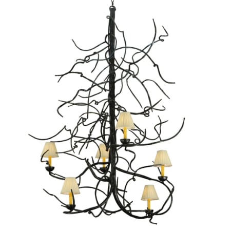 Meyda Tiffany Winter Solstice 6 Light 50" Wide Wrought Iron Chandelier Hand Wrought Iron