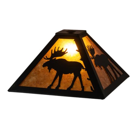 Meyda Tiffany Moose 6.5" Tall Lamp Shade Amber