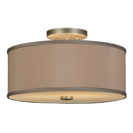 Meyda Tiffany Cilindro 2 Light 14" Wide Semi-Flush Drum Ceiling Fixture Nickel