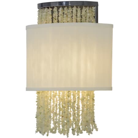 Meyda Tiffany Jade Charm 2 Light 15" Tall Wall Sconce Black Chrome