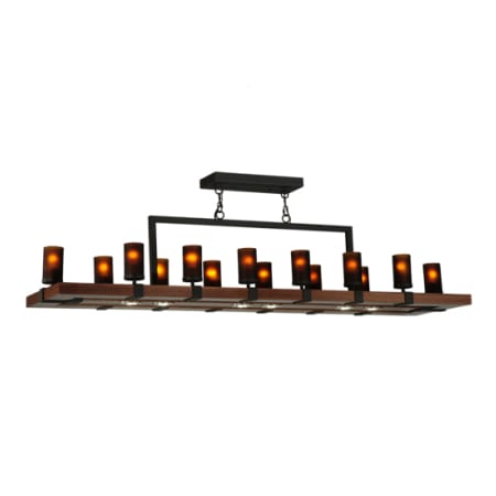Meyda Tiffany Grand Terrace 20 Light 72" Wide Wrought Iron Candle Style Chandelier Natural Wood / Wrought Iron