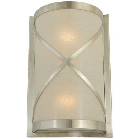 Meyda Tiffany 8" W Whitewing Wall Sconce Brushed Nickel / Etruscan