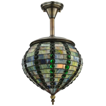 Meyda Tiffany 13" W Beehive Pendant Antique Brass