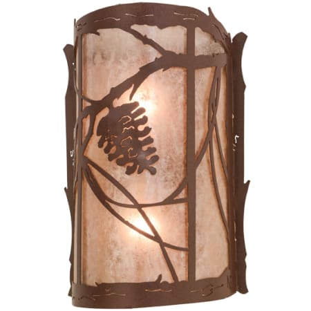 Meyda Tiffany Whispering Pines 2 Light 15" Tall Wall Sconce Rust