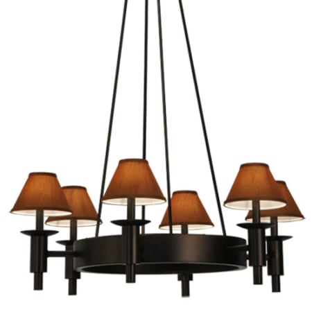 Meyda Tiffany Calais 6 Light 36" Wide Chandelier Mahogany Bronze