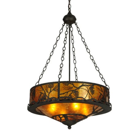 Meyda Tiffany Whispering Pines 4 Light 24" Wide Pendant N/A