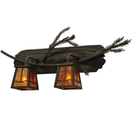 Meyda Tiffany Pine Branch 2 Light 25" Wide Vanity Light Coffee Bean