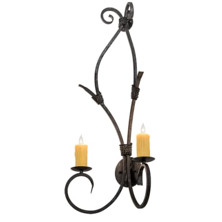 Meyda Tiffany Sienna 2 Light 36" Tall Wall Sconce Smoke