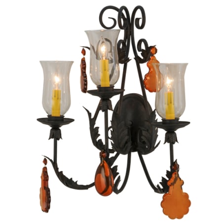 Meyda Tiffany French Elegance 3 Light 23" Tall Wall Sconce Chestnut