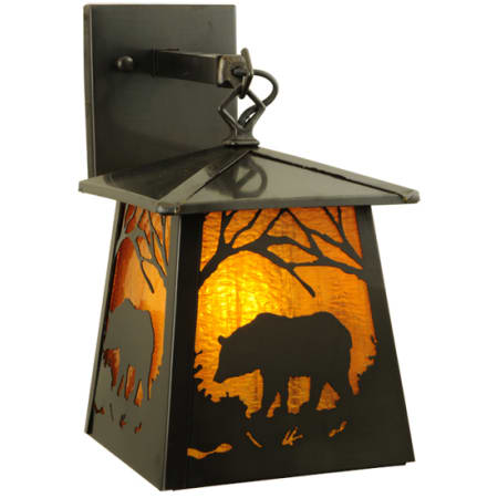 Meyda Tiffany Stillwater 12" Tall Wall Sconce Craftsman Brown