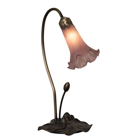 Meyda Tiffany 16" Tall Gooseneck Table Lamp Mahogany Bronze