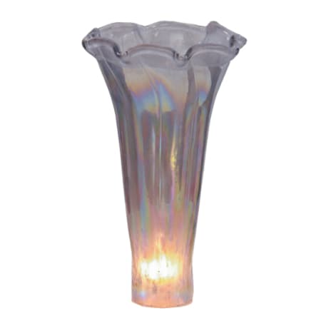 Meyda Tiffany Pond Lily 5" Tall Lamp Shade Iridescent Purple