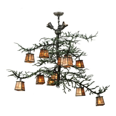 Meyda Tiffany Pine Branch Valley View 15 Light 48" Wide Chandelier - Wrought Iron Finish Wrought Iron