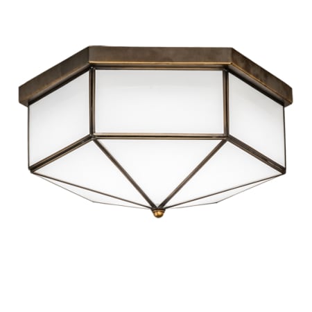 Meyda Tiffany Eltham 16" Wide LED Flush Mount Ceiling Fixture Antique Brass
