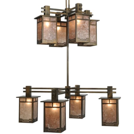 Meyda Tiffany Roylance 8 Light 6753" Wide Chandelier Antique Copper