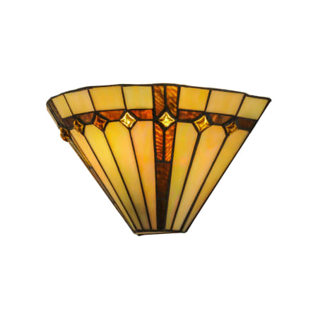 Meyda Tiffany Belvidere 1 Light 13" Wide Hand-Crafted Wall Sconce with Stained Glass Multi- Colored