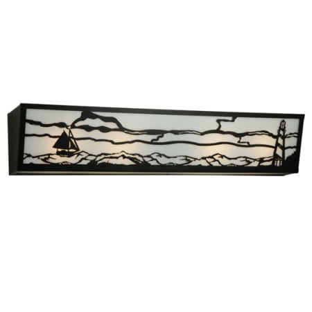Meyda Tiffany Lighthouse 31" Wide Vanity Light Textured Black