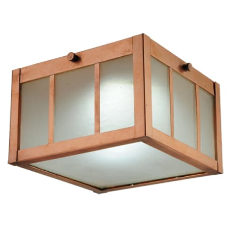 Meyda Tiffany Beck 7" Wide LED Flush Mount Square Ceiling Fixture Copper