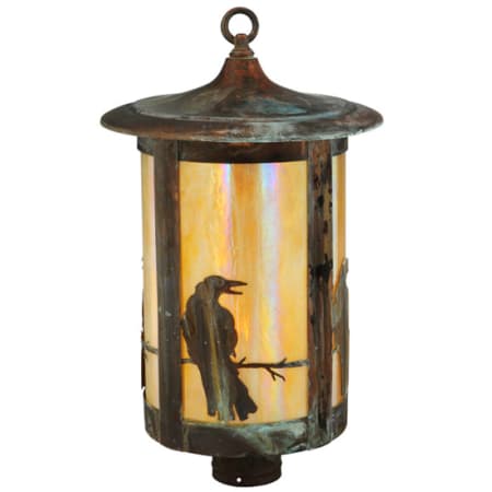 Meyda Tiffany Fulton 19" Tall Post Light Vintage Copper