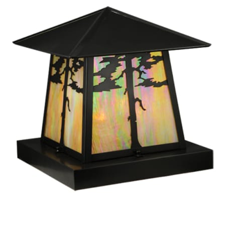 Meyda Tiffany Stillwater 4 Light 18" Tall Pier Mount Post Light Craftsman Brown