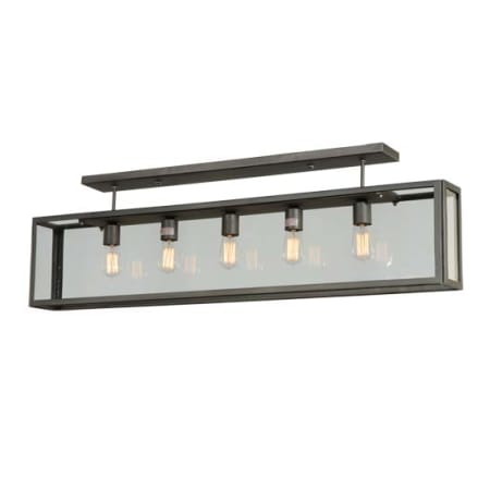 Meyda Tiffany Affinity 5 Light 47" Wide Semi-Flush Ceiling Fixture Matte Clear