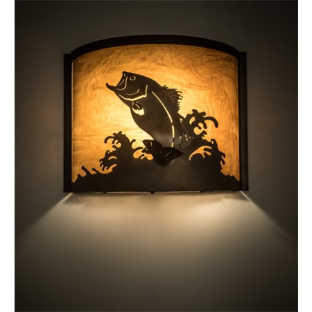 Meyda Tiffany Leaping 10" Tall Wall Sconce Antique Copper