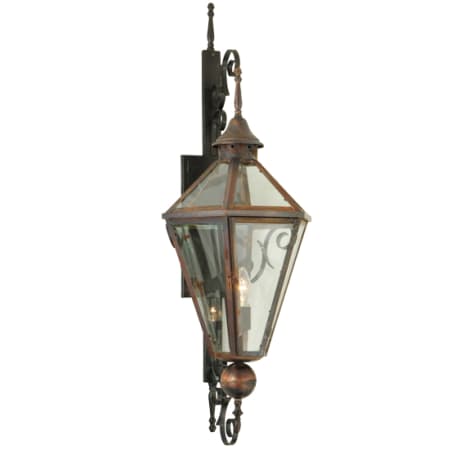 Meyda Tiffany Millesime 40" Tall Wall Sconce Craftsman Brown / Vintage Copper