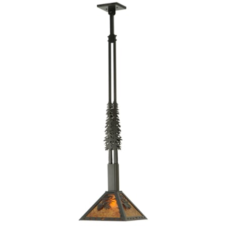 Meyda Tiffany Tall Pines 17" Wide Pendant Timeless Bronze