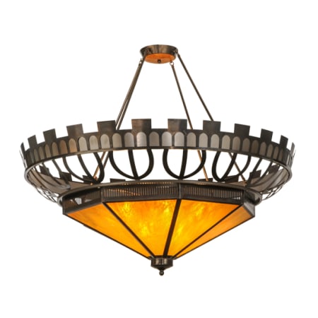 Meyda Tiffany Davis Street 12 Light 55" Wide Pendant Burnished Brass