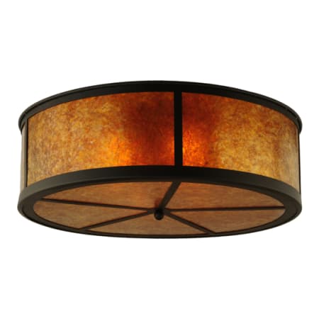 Meyda Tiffany Smythe Craftsman 4 Light 28" Wide Semi-Flush Drum Ceiling Fixture Oil Rubbed Bronze