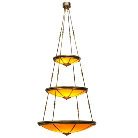 Meyda Tiffany Commerce 17 Light 47" Wide Pendant Antique Copper