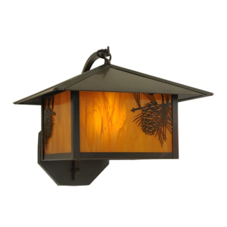 Meyda Tiffany Seneca 13" Tall Wall Sconce Craftsman Brown