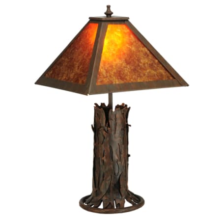 Meyda Tiffany Mission Prime 20" Tall Buffet Table Lamp Mahogany Bronze