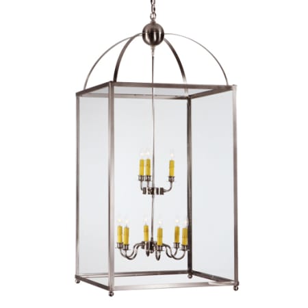 Meyda Tiffany Pavilion 9 Light 34" Wide Taper Candle Pendant Brushed Nickel