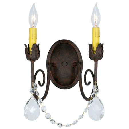 Meyda Tiffany Antonia 2 Light 11" Tall Wall Sconce Cajun Spice