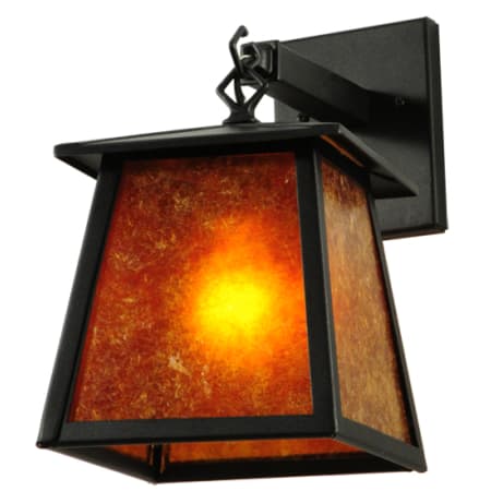 Meyda Tiffany Seneca 13" Tall Wall Sconce Textured Black
