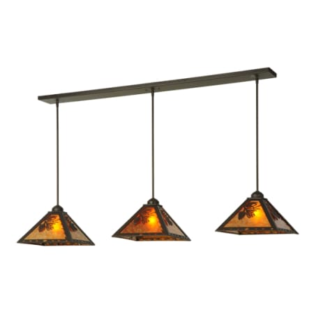 Meyda Tiffany Balsam Pine 3 Light 12" Wide Multi Light Pendant Oil Rubbed Bronze