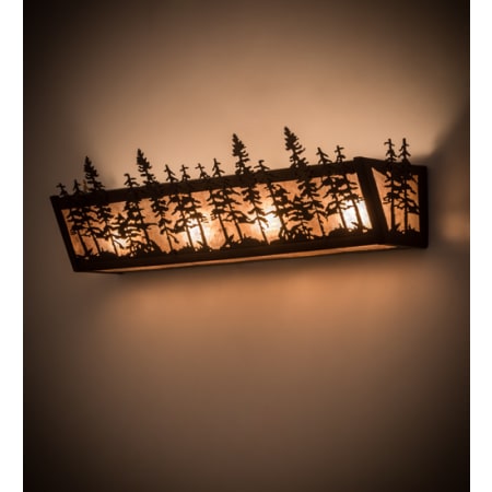 Meyda Tiffany Tall Pines 24" Wide Vanity Light Antique Copper