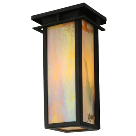 Meyda Tiffany Portico 12" Tall Wall Sconce Textured Black