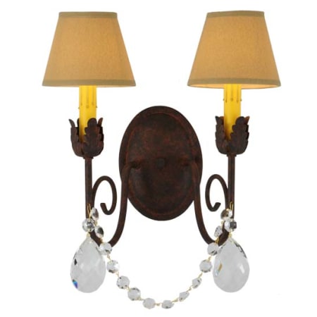 Meyda Tiffany Antonia 2 Light 16" Tall Wall Sconce Cajun Spice