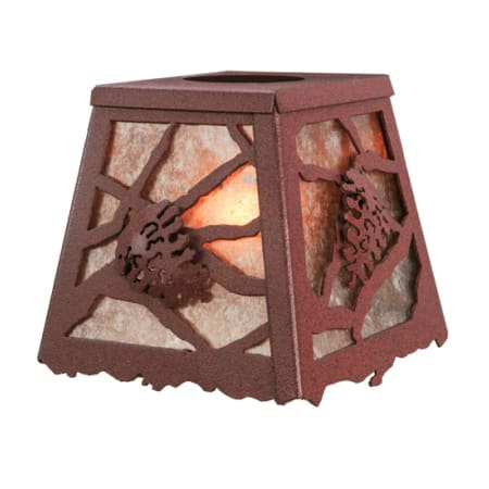 Meyda Tiffany Branch Pinecone 5.5" Tall Lamp Shade Rust