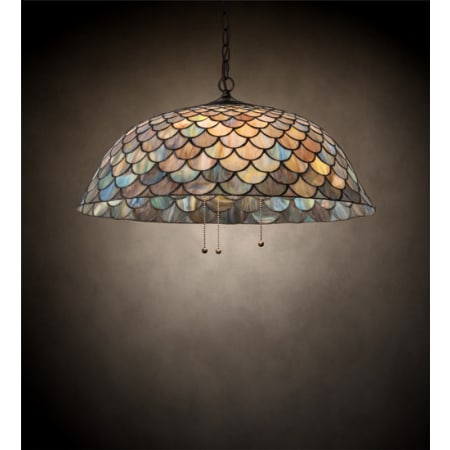 Meyda Tiffany Tiffany 3 Light 24" Wide Pendant Mahogany Bronze