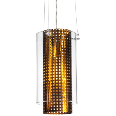 Meyda Tiffany Matriz 8" Wide Mini Pendant Transparent Copper
