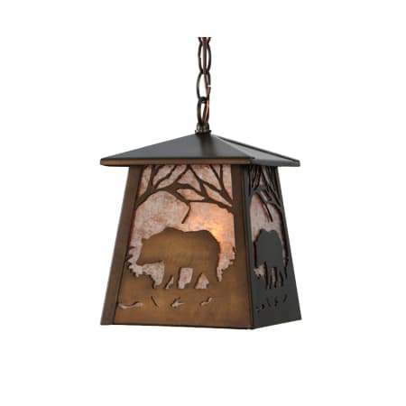 Meyda Tiffany Bear at Dawn 10" Wide Pendant Antique Copper