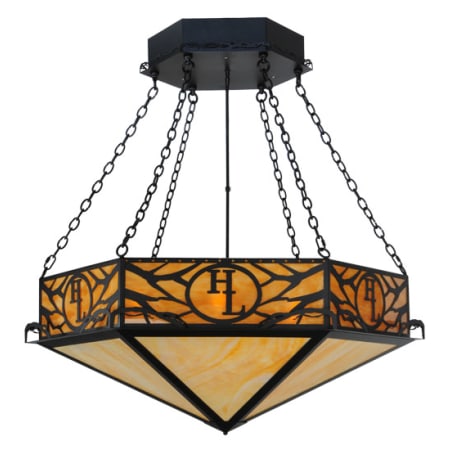 Meyda Tiffany Hexagon Logo 6 Light 48" Wide Pendant N/A