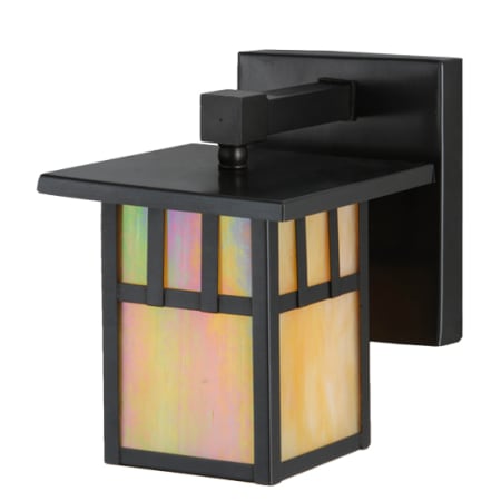 Meyda Tiffany Hyde Park 8" Tall Wall Sconce Black / Opalized