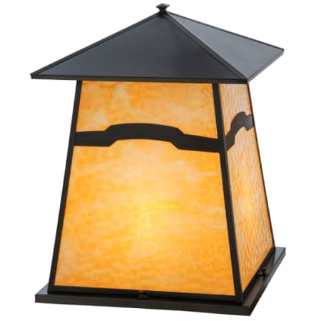 Meyda Tiffany Stillwater 4 Light 14" Tall Pier Mount Post Light Craftsman Brown