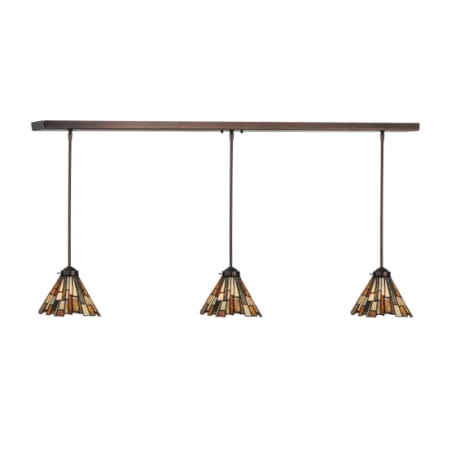 Meyda Tiffany Jadestone 3 Light 8" Wide Multi Light Pendant Mahogany Bronze